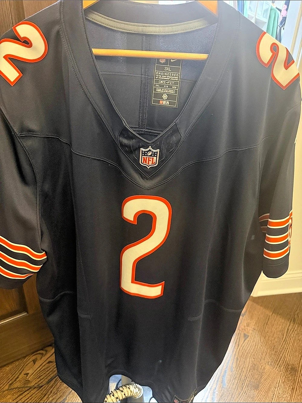 Nike Chicago Bears DJ Moore Nike Game Jersey Black & Orange 3XL